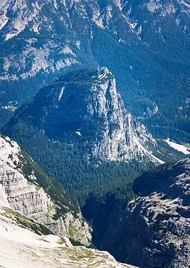 Majestic Mountain Peak with Forest Valley - Tofana di mezzo