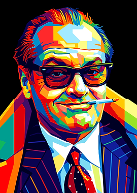 Jack Nicholson Pop Art Portrait