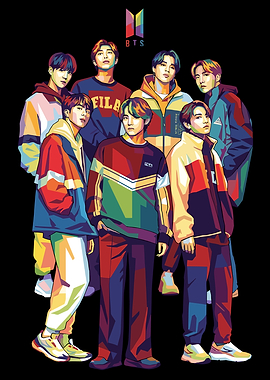BTS Pop Art Group Portrait