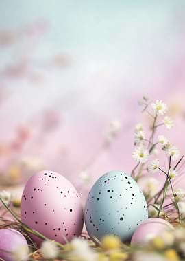 Easter Eggs with Flowers