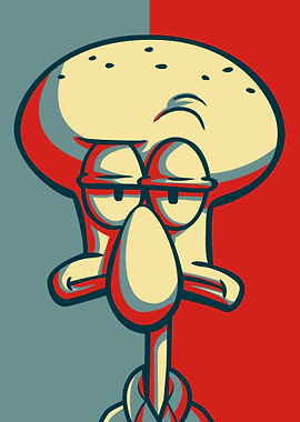 Squidward Tentacles Pop Art Poster