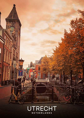Utrecht Canal in Autumn
