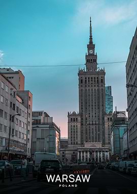 Warsaw Cityscape at Dusk