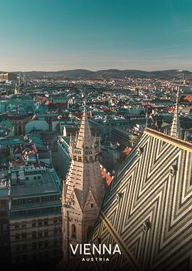 Vienna Cityscape with Cathedral Roof