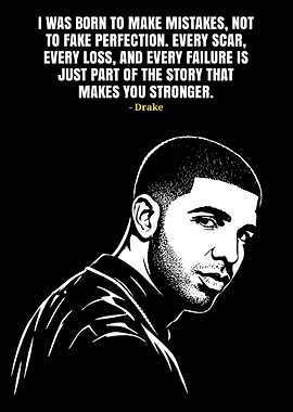 Drake Quote with Portrait