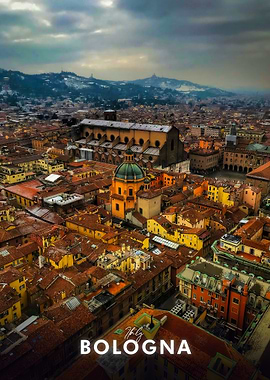 Bologna Cityscape with Dome
