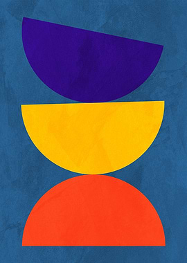 Abstract Geometric Shapes on Textured Background