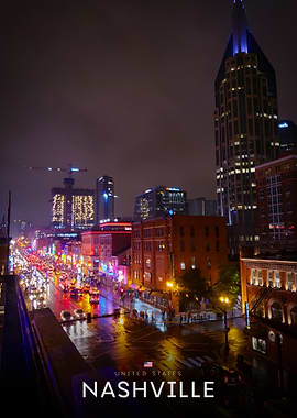 Nashville Cityscape at Night