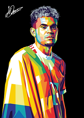 Colorful Portrait of a Soccer Player