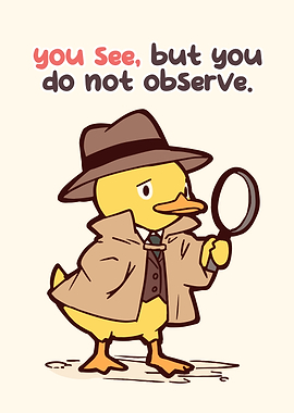 Detective Duck with Magnifying Glass