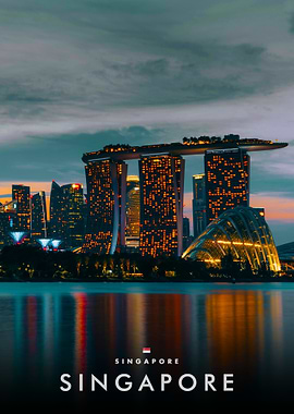 Singapore Skyline at Dusk