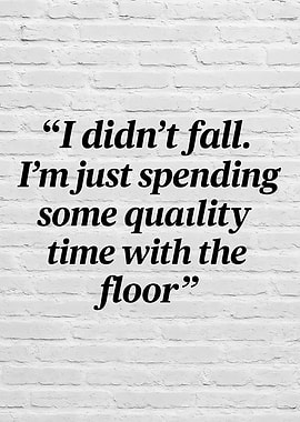Funny quote about falling