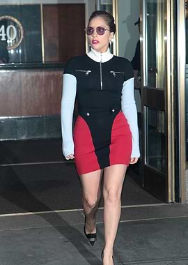 Lady Gaga in a striking outfit