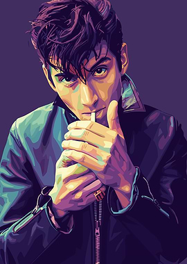 Alex Turner Lighting a Cigarette