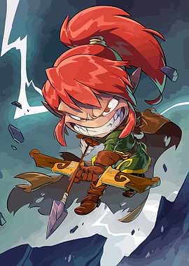 Fantasy Archer in Stormy Weather