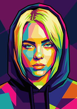 Billie Eilish Pop Art Portrait
