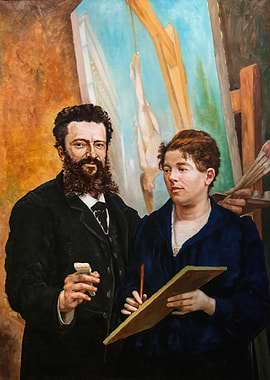 Artist Portrait with Painting