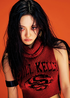 aespa in Red Knit Top