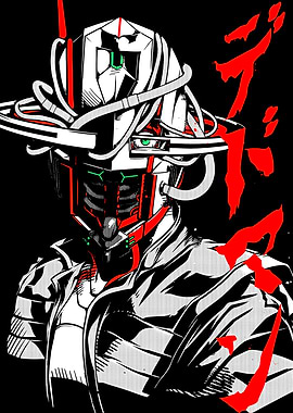 Cyberpunk Robot Character Portrait