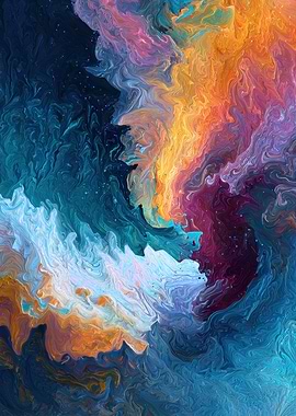 Abstract Swirling Colors