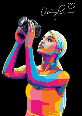 Ariana Grande Pop Art Portrait