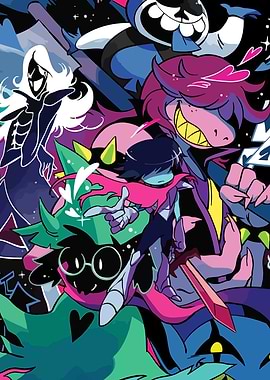 Deltarune Characters Group Illustration