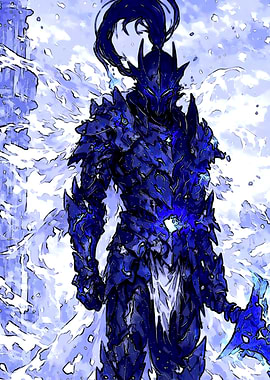 Dark Knight with Blue Energy