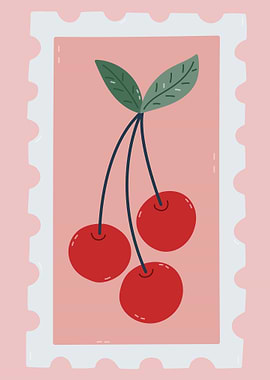 Cute Cherry Stamp