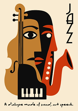Abstract Jazz Music Poster