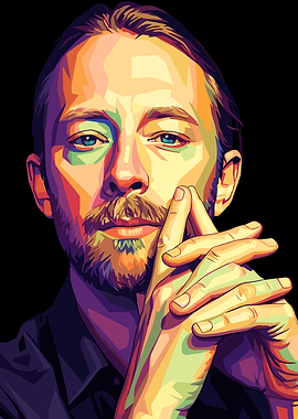 Pop Art Portrait of Thom Yorke