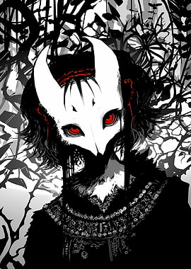 Dark Fantasy Masked Figure