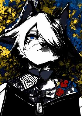 Anthropomorphic Wolf Character Portrait