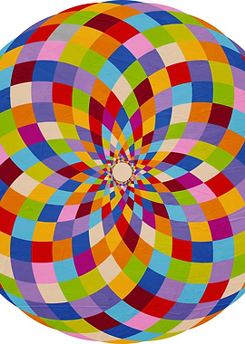 Colorful Geometric Spiral Pattern