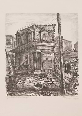 Dilapidated Urban Building with Detritus