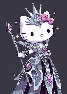 Hello Kitty Queen with Crystal Staff
