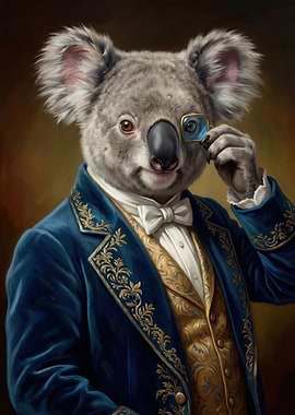 Scholarly Koala with Monocle