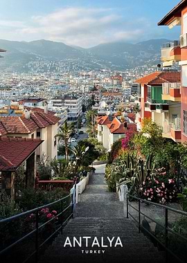 Antalya Cityscape with Stairs