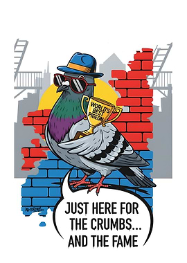 Cool Pigeon with Trophy