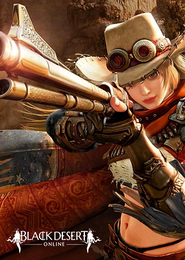 Black Desert Online Character with Rifle