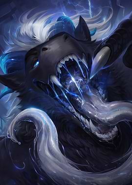 Feral creature with glowing blue energy