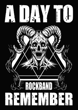 Demonic Skull Rock Band Art