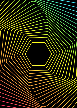 Abstract Hexagonal Gradient Pattern