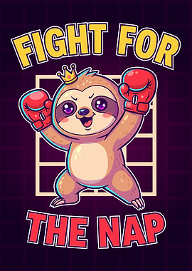 Cute and Funny Sloth Boxer Fighting for a Nap