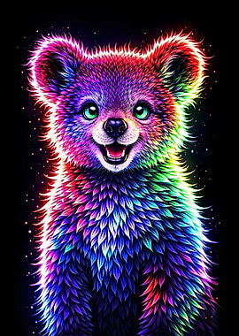 Rainbow Bear Cub Portrait