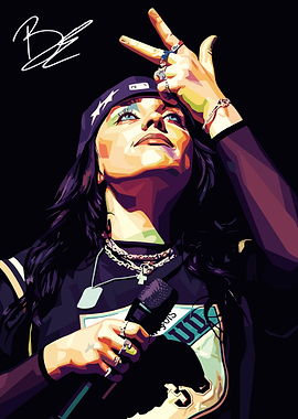 Billie Eilish Pop Art Portrait
