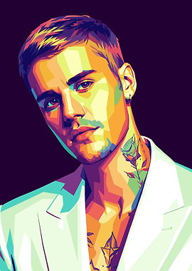 Justin Bieber Pop Art Portrait