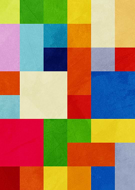 Geometric Color Block Abstract
