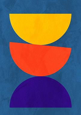 Abstract Geometric Shapes on Textured Background