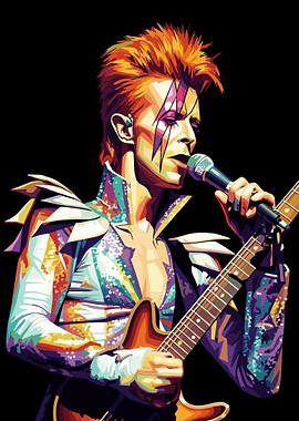 David Bowie Ziggy Stardust Pop Art