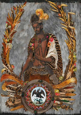 Feathered Portrait of a King with Eagle Emblem